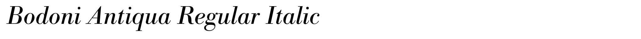 Bodoni Antiqua Regular Italic image